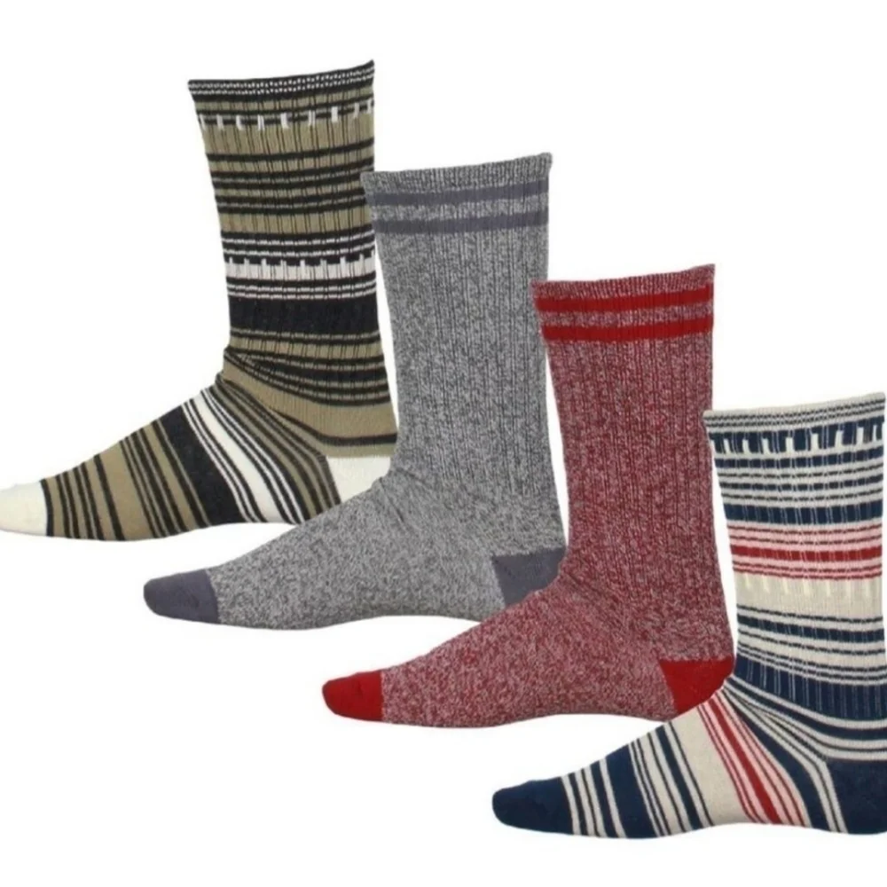 MEN'S Sun Stone 4-Pack Socks.  One Size. Cotton/Spandex/Polyester.